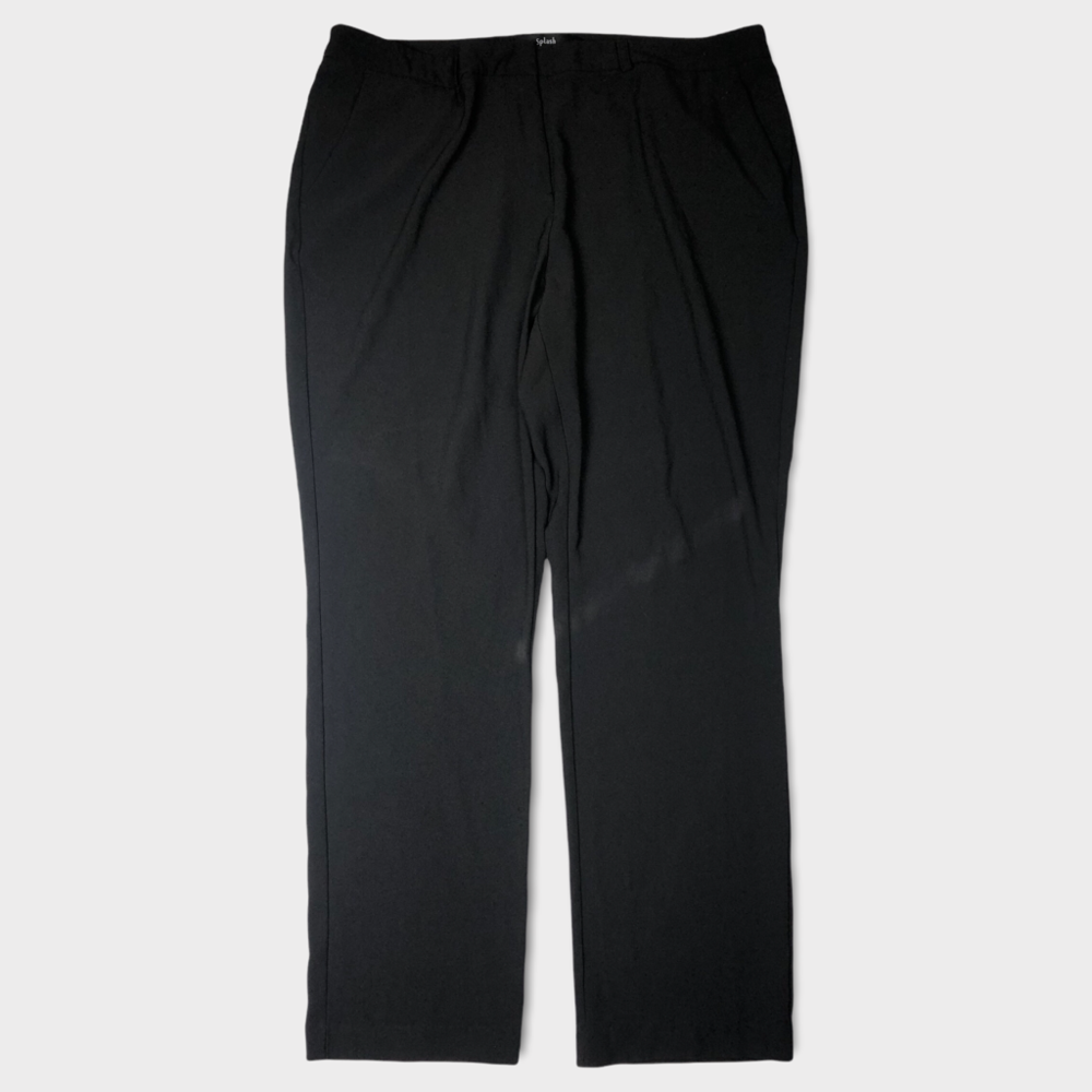 Slash Black Mid Rise Relax Fit Dress Pants Plus Size 20